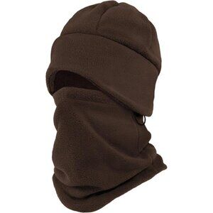 Unisex Winter Beanie Hat Scarf Set with Ear Flaps Knit Fleece Lined